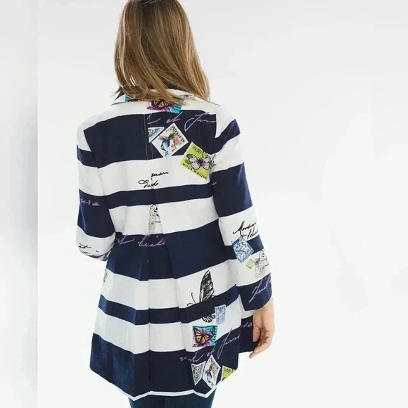 Chico's Postcard blazer/jacket Size 1 - Picture 5 of 11